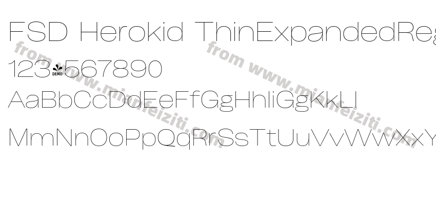 FSD Herokid ThinExpandedRegular字体预览