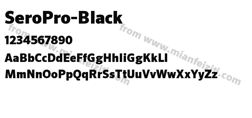 SeroPro-Black字体预览