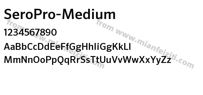 SeroPro-Medium字体预览