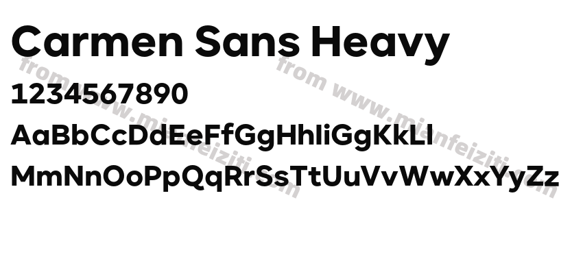 Carmen Sans Heavy字体预览