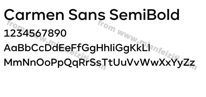 Carmen Sans SemiBold字体预览