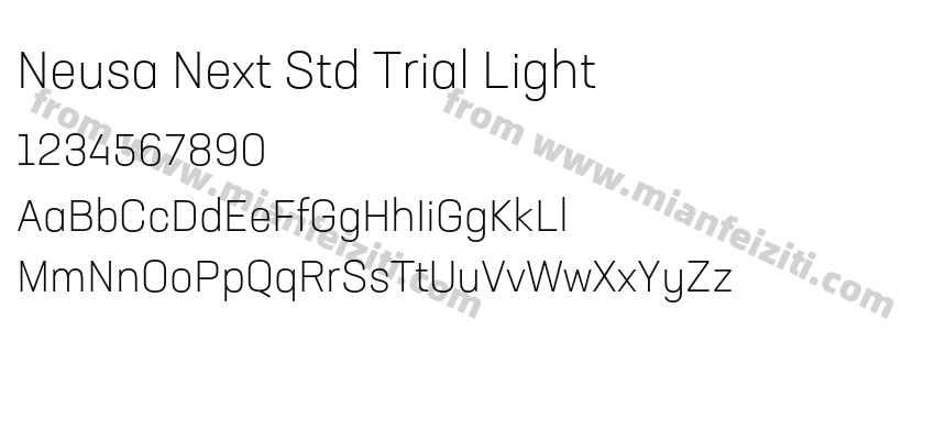 Neusa Next Std Trial Light字体预览