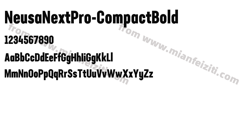 NeusaNextPro-CompactBold字体预览