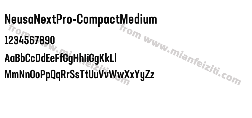 NeusaNextPro-CompactMedium字体预览