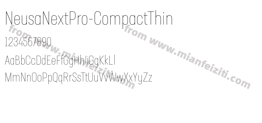 NeusaNextPro-CompactThin字体预览