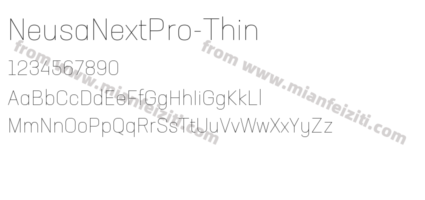 NeusaNextPro-Thin字体预览