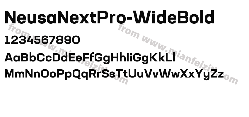 NeusaNextPro-WideBold字体预览