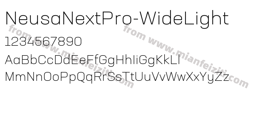 NeusaNextPro-WideLight字体预览