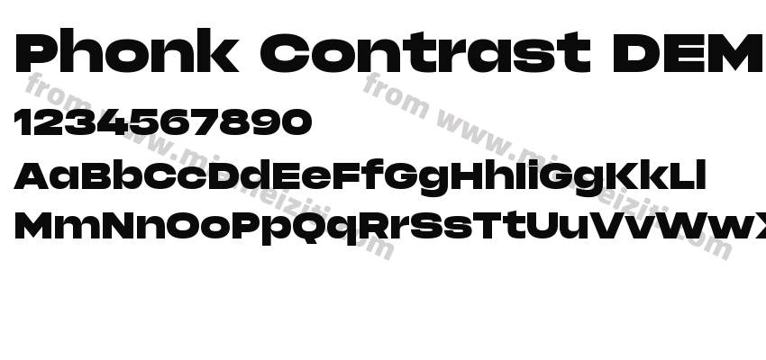 Phonk Contrast DEMO字体预览