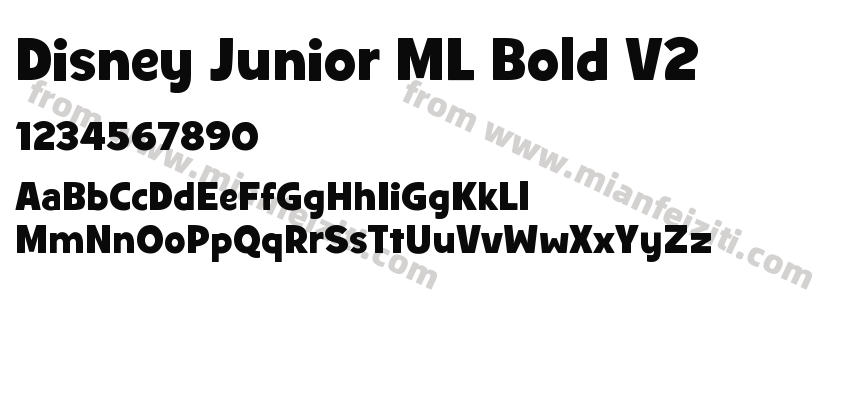 Disney Junior ML Bold V2字体预览