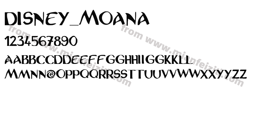 Disney_Moana字体预览