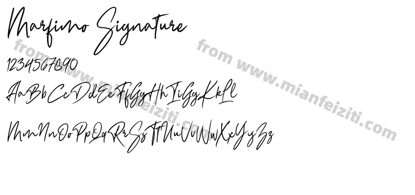 Marfimo Signature字体预览