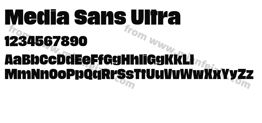Media Sans Ultra字体预览