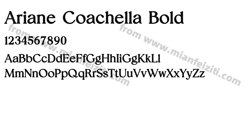 Ariane Coachella Bold字体预览
