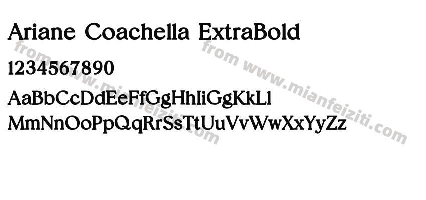 Ariane Coachella ExtraBold字体预览