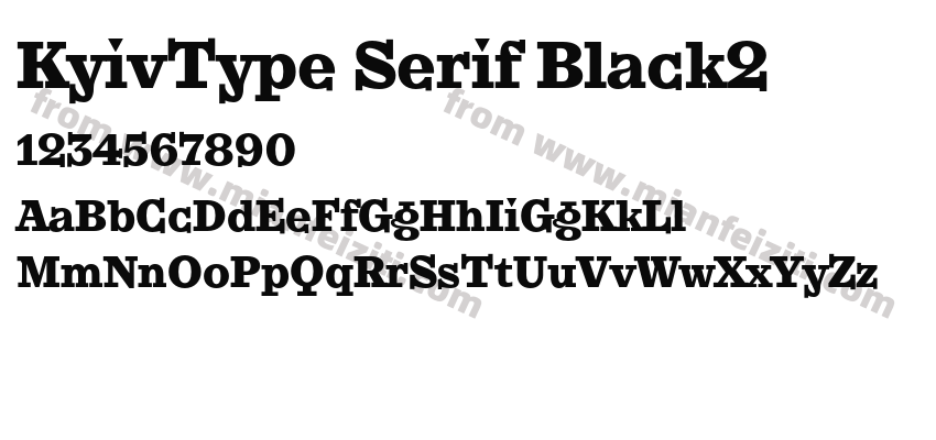 KyivType Serif Black2字体预览