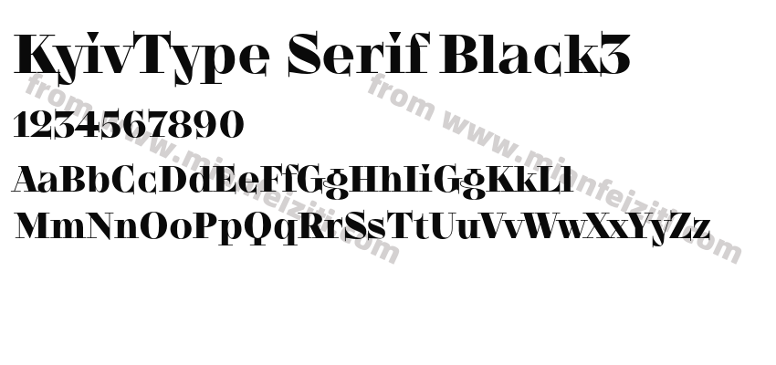KyivType Serif Black3字体预览