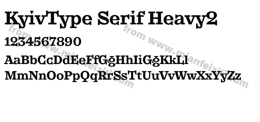 KyivType Serif Heavy2字体预览