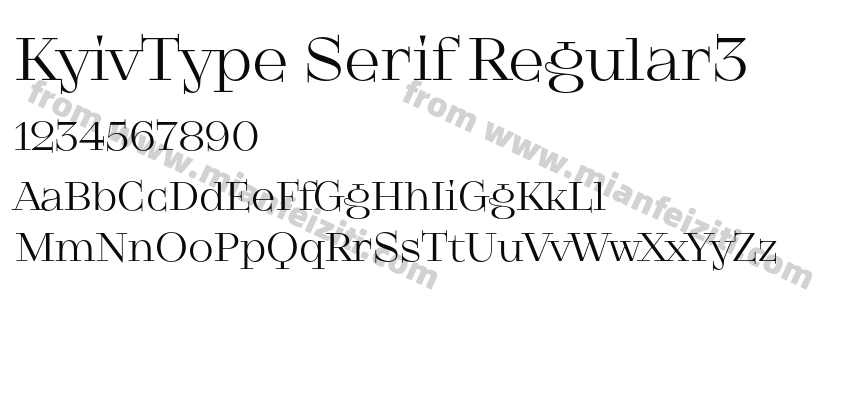 KyivType Serif Regular3字体预览