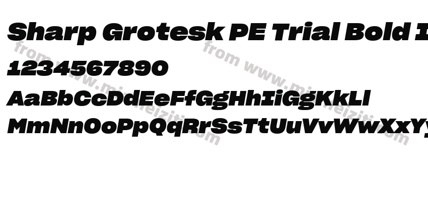 Sharp Grotesk PE Trial Bold Itl 24预览图2