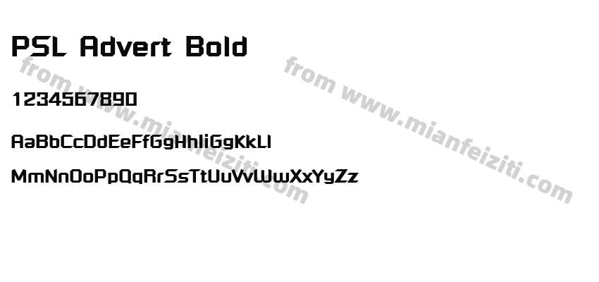 PSL Advert Bold字体预览