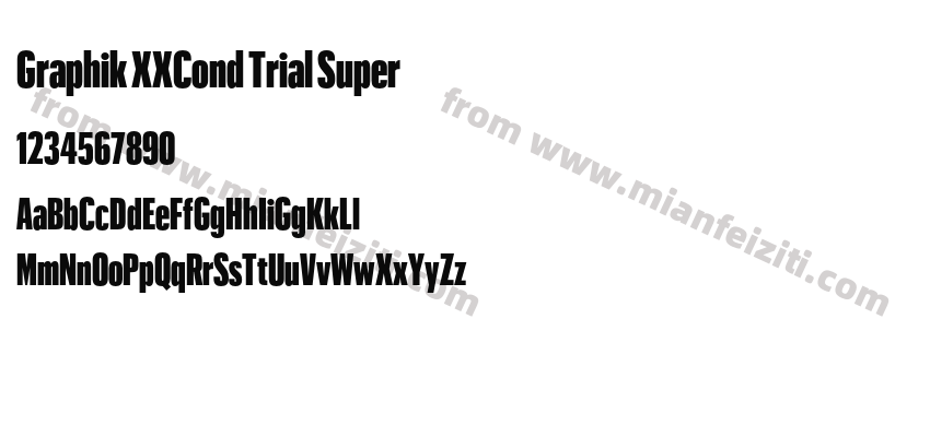 Graphik XXCond Trial Super字体预览