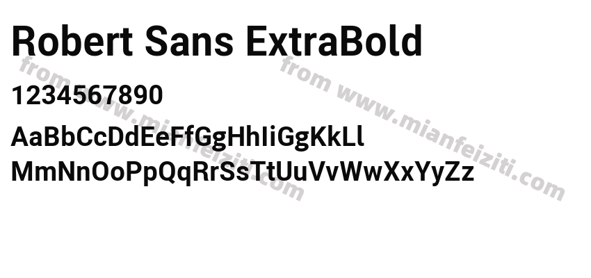 Robert Sans ExtraBold字体预览