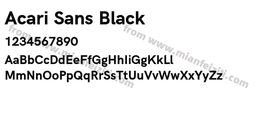 Acari Sans Black字体预览