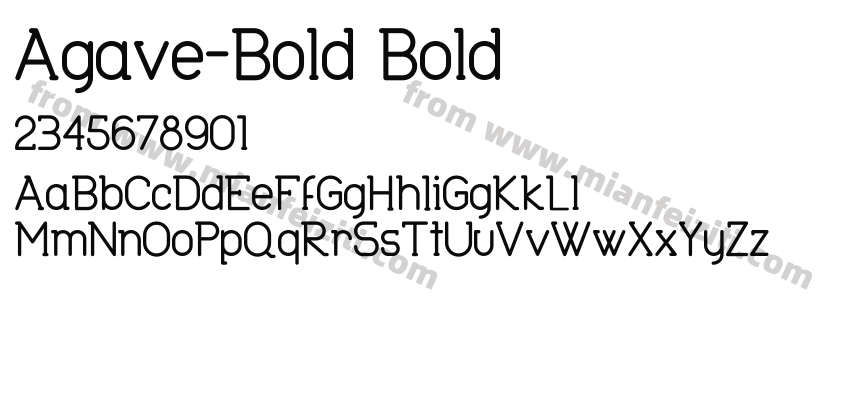 Agave-Bold Bold字体预览