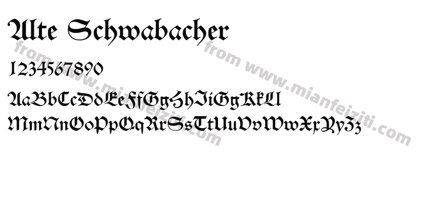 Alte Schwabacher字体预览