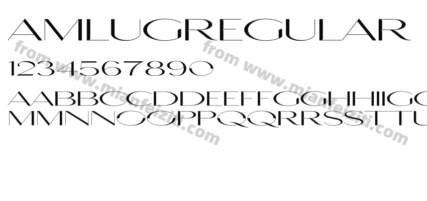 AmlugRegular字体预览