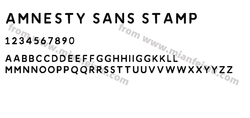 Amnesty Sans Stamp字体预览