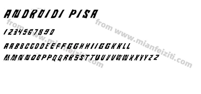 Androidi Pisa字体预览