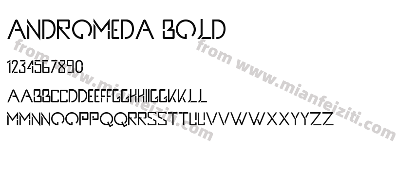 Andromeda Bold字体预览