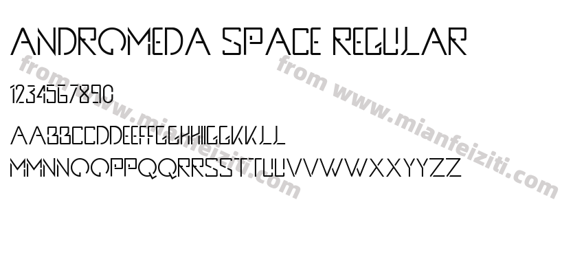 Andromeda Space Regular字体预览