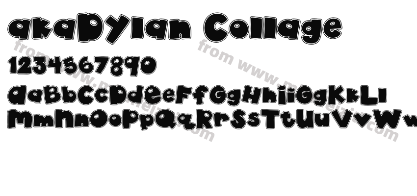 akaDylan Collage字体预览