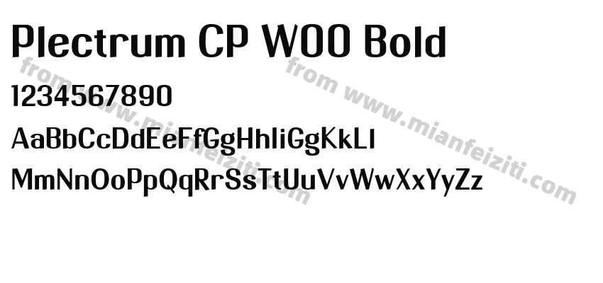 Plectrum CP W00 Bold字体预览