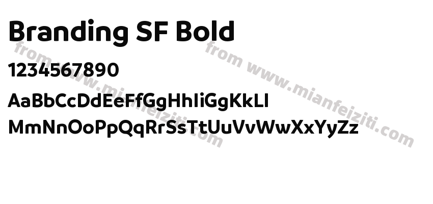Branding SF Bold字体预览