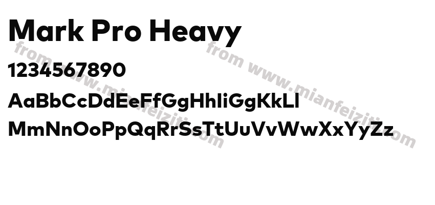 Mark Pro Heavy字体预览