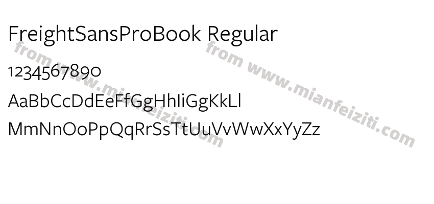 FreightSansProBook Regular字体预览