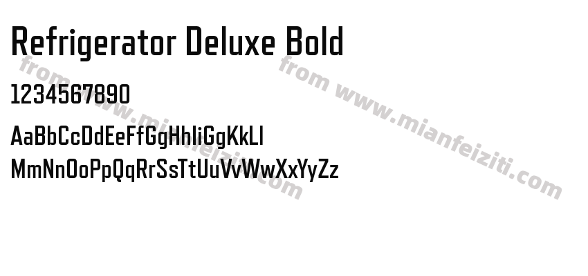 Refrigerator Deluxe Bold字体预览
