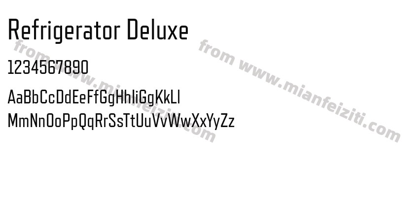 Refrigerator Deluxe字体预览