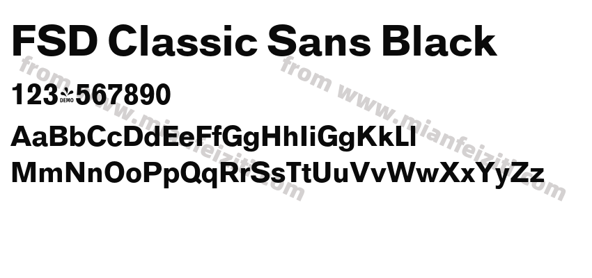 FSD Classic Sans Black字体预览