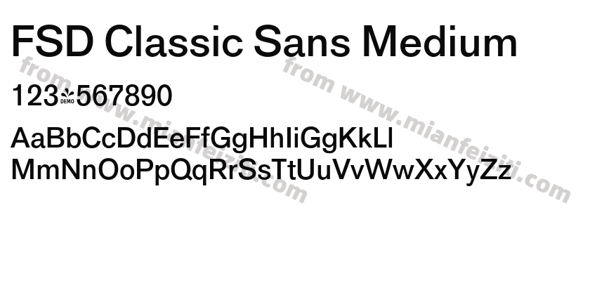FSD Classic Sans Medium字体预览