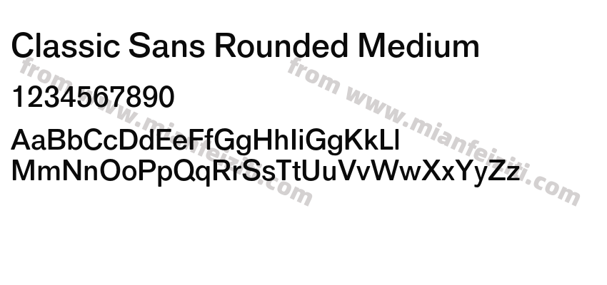 Classic Sans Rounded Medium字体预览