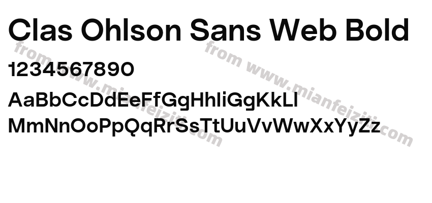 Clas Ohlson Sans Web Bold字体预览