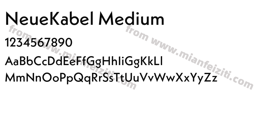 NeueKabel Medium字体预览
