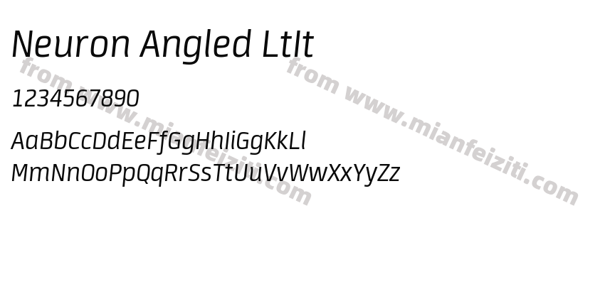 Neuron Angled LtIt字体预览