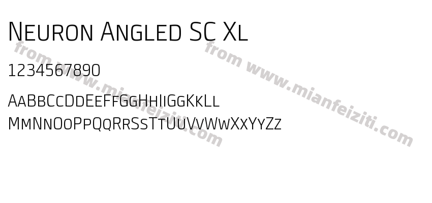 Neuron Angled SC Xl字体预览