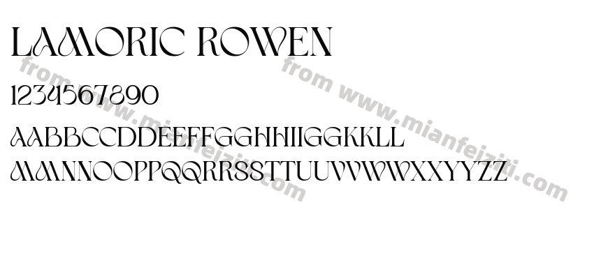 Lamoric Rowen字体预览
